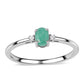 Strieborný Prsteň s Brazílskym Smaragdom a Bielym Topásom