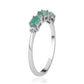 Strieborný Prsteň s Brazílskym Smaragdom a Bielym Topásom