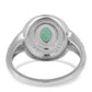 Strieborný Prsteň s Brazílskym Smaragdom a Bielym Topásom