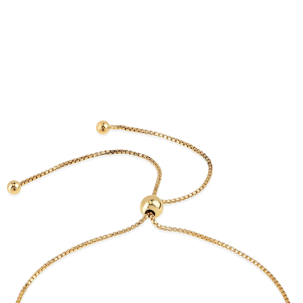 Pozlátený Strieborný Náramok s Modrým Diamantom 2 