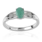 Strieborný Prsteň s Brazílskym Smaragdom