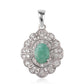 Strieborný Prívesok s Brazílskym Smaragdom a Bielym Topásom