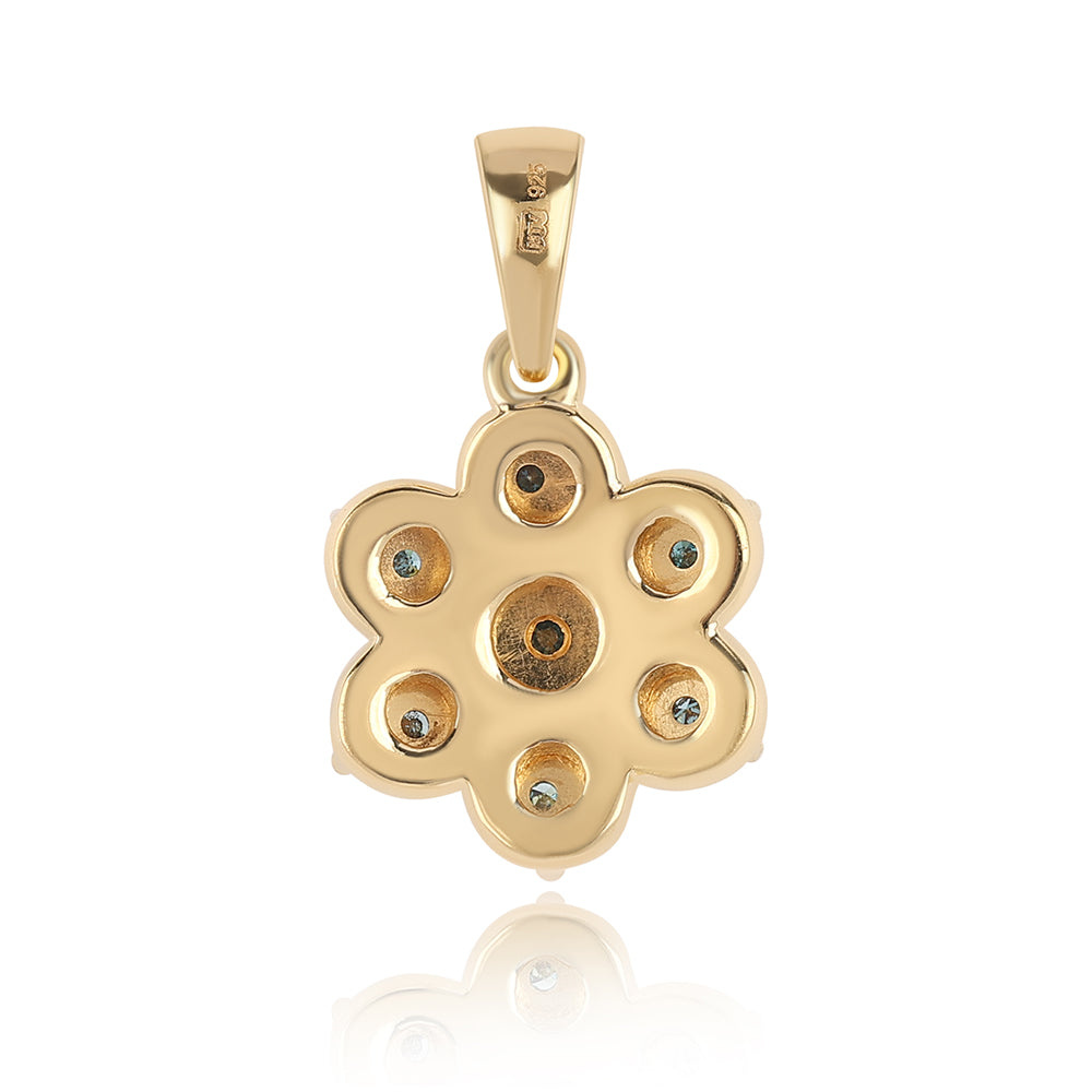 Pozlátený Strieborný Prívesok s Modrým Diamantom 3 