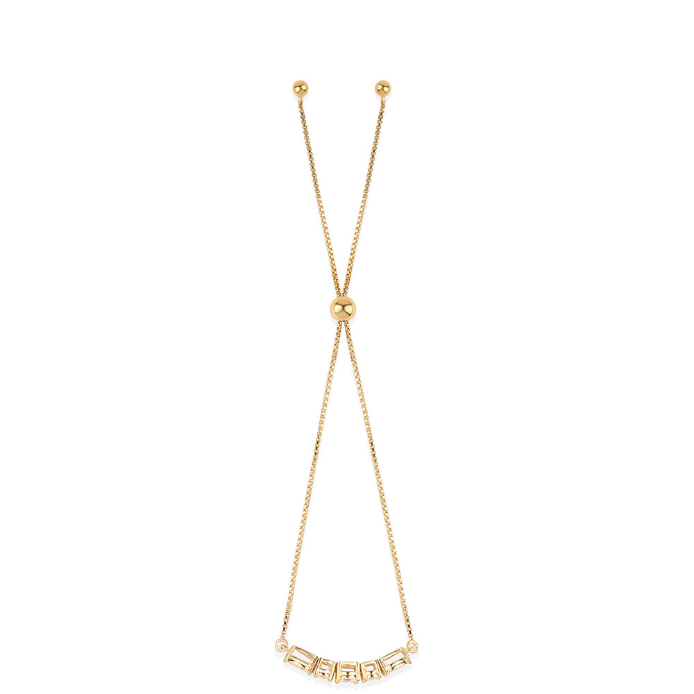 Pozlátený Strieborný Náramok s Modrým Diamantom 2 