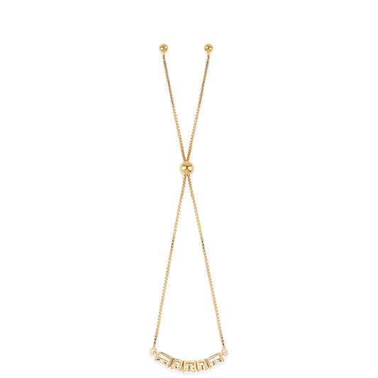 Pozlátený Strieborný Náramok s Modrým Diamantom