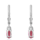 Strieborné Náušnice s Rubellitom z Cruzeira