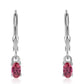 Strieborné Náušnice s Rubellitom z Cruzeira