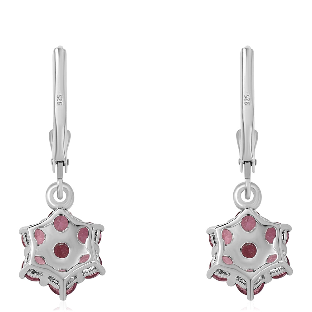 Strieborné Náušnice s Rubellitom z Cruzeira 3 