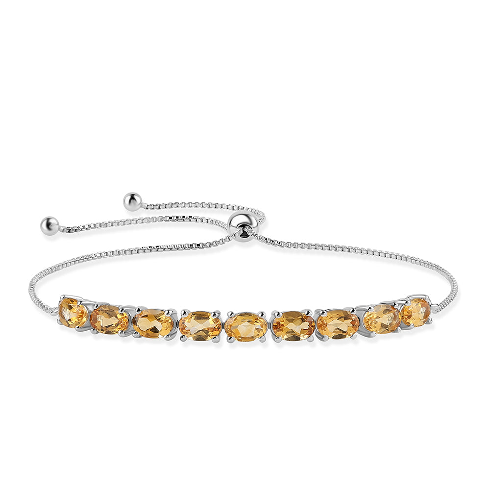 Strieborný Náramok s Citrínom 1 