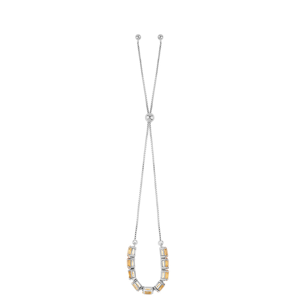 Strieborný Náramok s Citrínom 3 