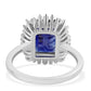 Strieborný Prsteň s Austrálskym Modrým Zafírom a Bielym Topásom