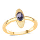 Pozlátený Strieborný Prsteň s Iolitom