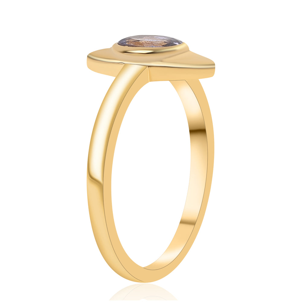 Pozlátený Strieborný Prsteň s Iolitom