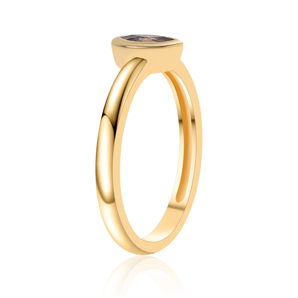 Pozlátený Strieborný Prsteň s Iolitom 3 