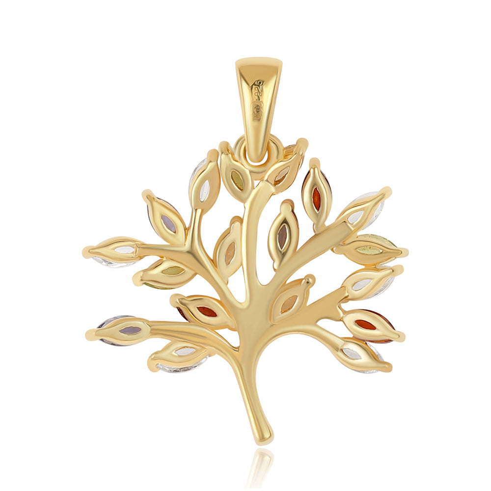 Pozlátený Strieborný Prívesok s Olivínom a Červeným Granátom