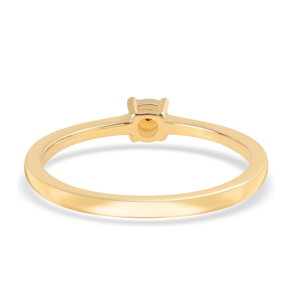 Pozlátený Strieborný Prsteň s Červeným Diamantom 6 