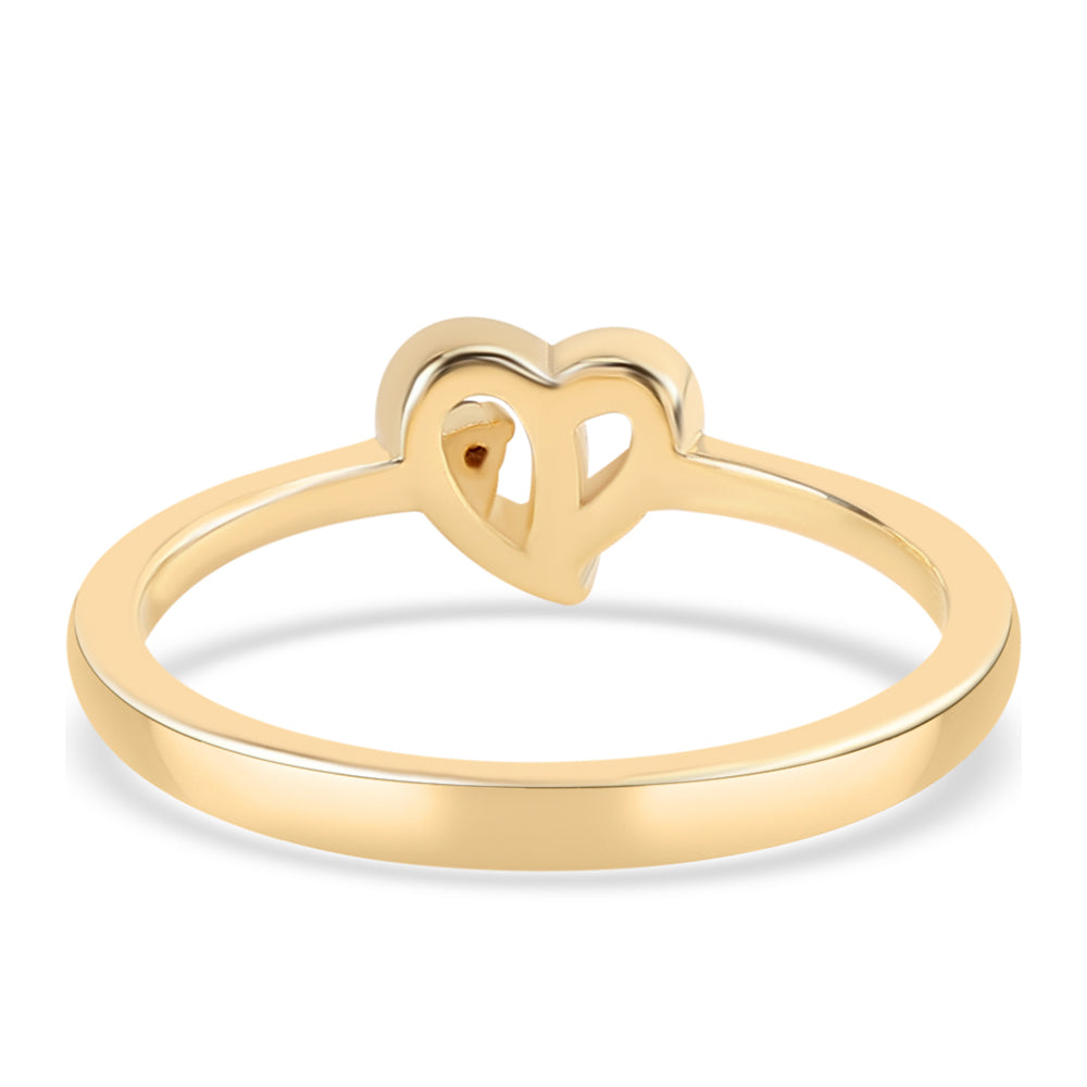 Pozlátený Strieborný Prsteň s Červeným Diamantom a Bielym Diamantom 6 