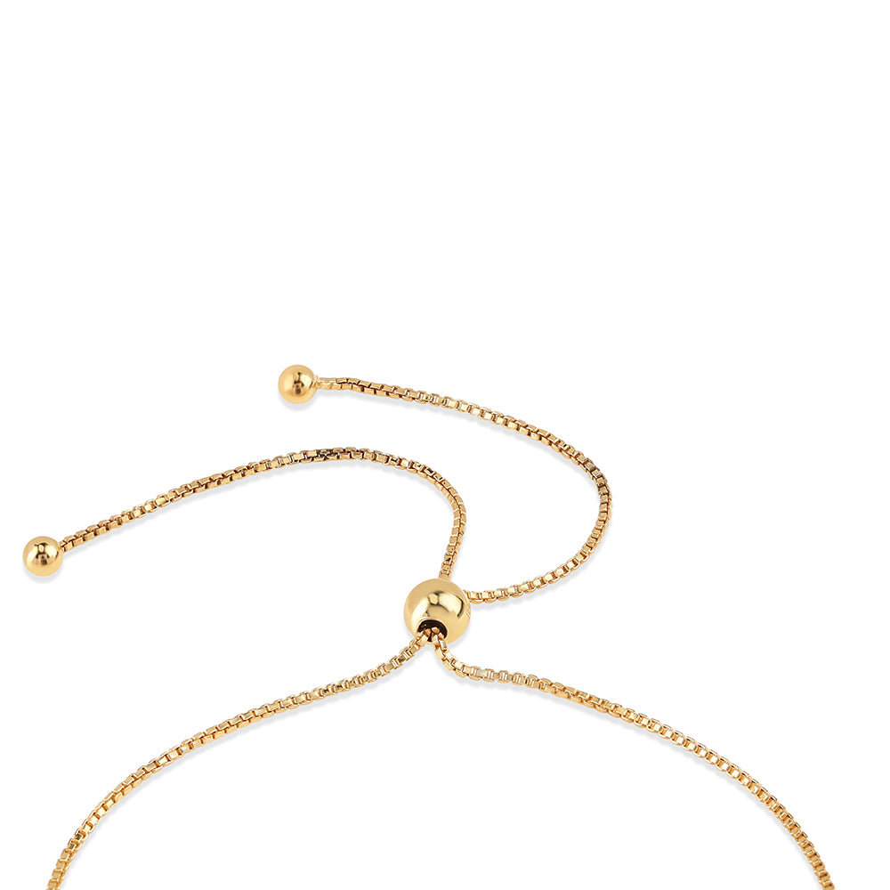 Pozlátený Strieborný Náramok s Červeným Diamantom a Bielym Diamantom