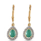 Pozlátené Strieborné Sada s Thajským Rubínom a Brazílskym Smaragdom ( Náušnice )