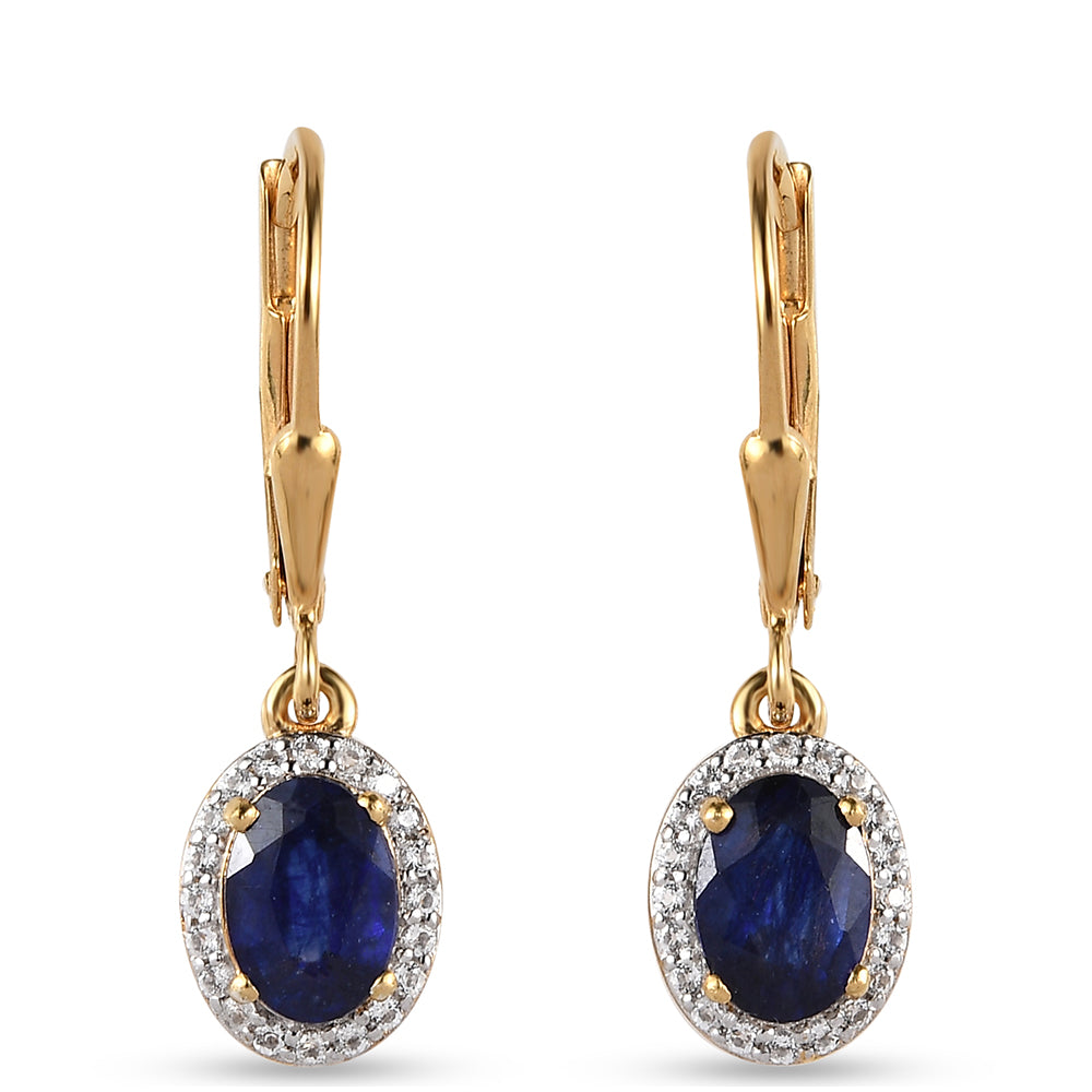 Pozlátené Strieborné Sada s Thajským Rubínom a Brazílskym Smaragdom ( Náušnice )