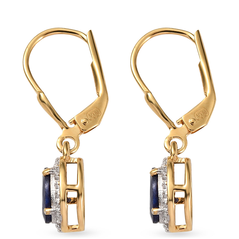 Pozlátené Strieborné Sada s Thajským Rubínom a Brazílskym Smaragdom ( Náušnice ) 7 