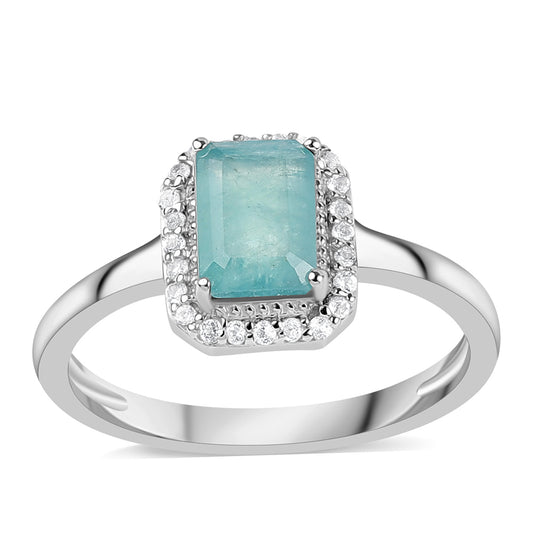 Strieborný Prsteň s Grandidieritom a Bielym Topásom