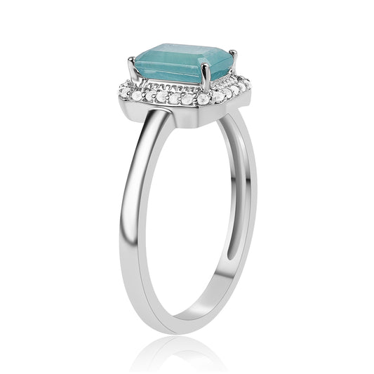 Strieborný Prsteň s Grandidieritom a Bielym Topásom