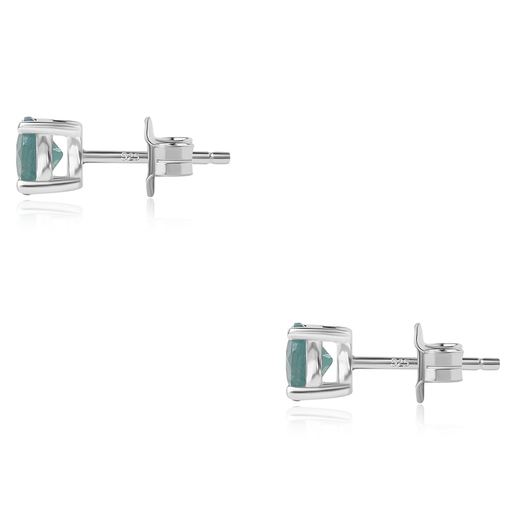 Strieborné Náušnice s Grandidieritom 3 