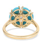Pozlátený Strieborný Prsteň s so Sleeping Beauty Tyrkysom a Bielym Topásom
