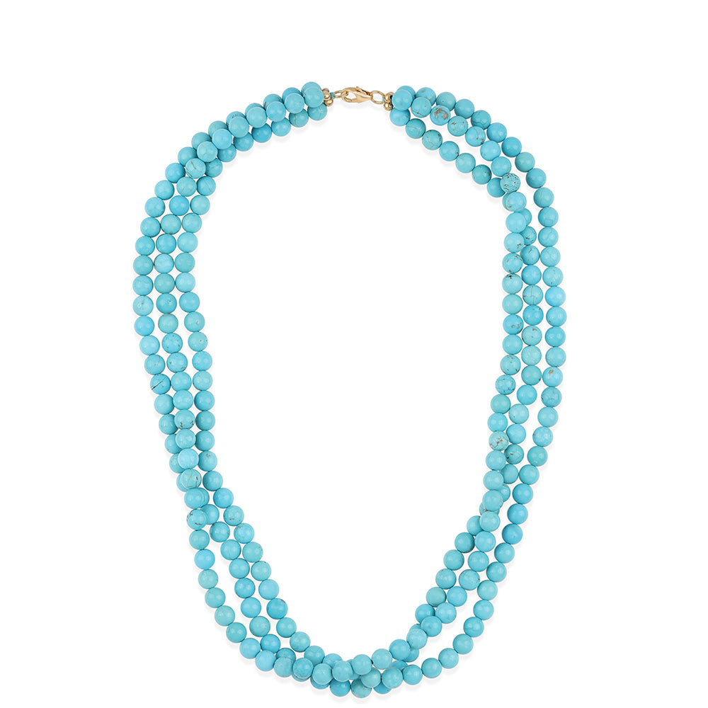 Pozlátený Strieborný Náhrdelník s so Sleeping Beauty Tyrkysom 1 