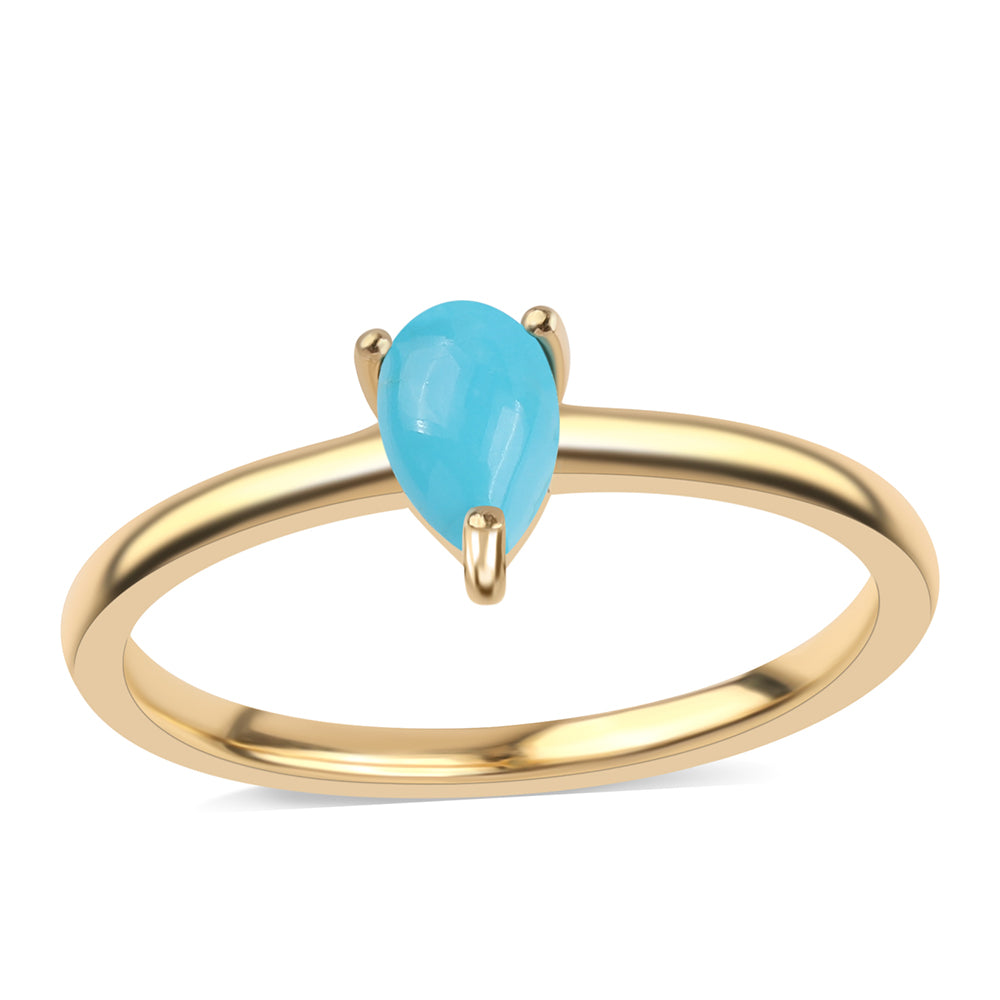 Pozlátený Strieborný Prsteň s so Sleeping Beauty Tyrkysom 1 