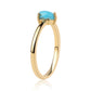 Pozlátený Strieborný Prsteň s so Sleeping Beauty Tyrkysom