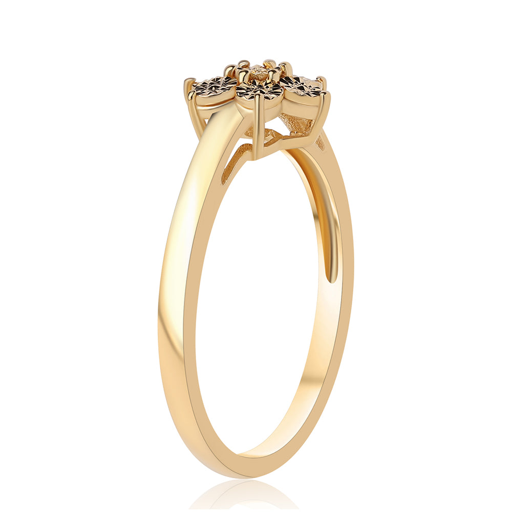 Pozlátený Strieborný Prsteň s Modrým Diamantom 3 