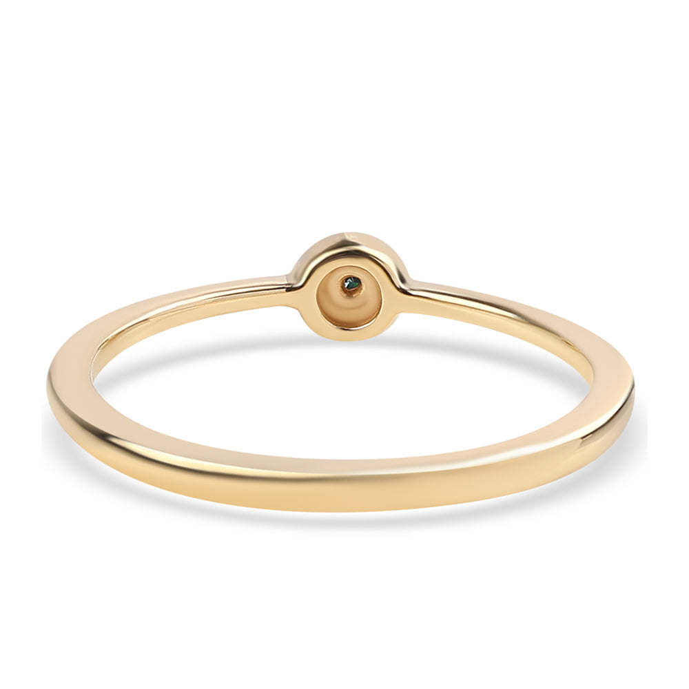 Pozlátený Strieborný Prsteň s Modrým Diamantom