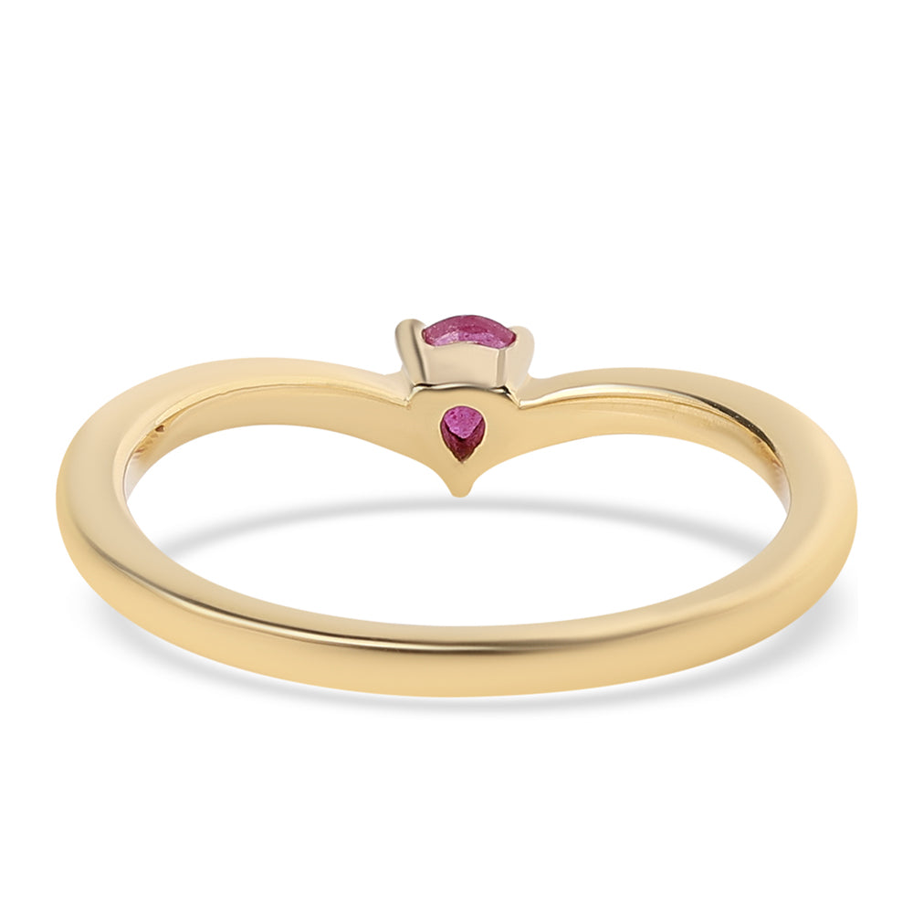 Pozlátené Strieborné Sada s Mozambickým Rubínom a Modrým Diamantom ( Prsteň ) 7 