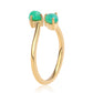 Pozlátený Strieborný Prsteň s so Zeleným Etiópskym Opálom z Lega Dembi