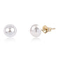 Zlaté Náušnice s Bielou Sladkovodnou Perlou