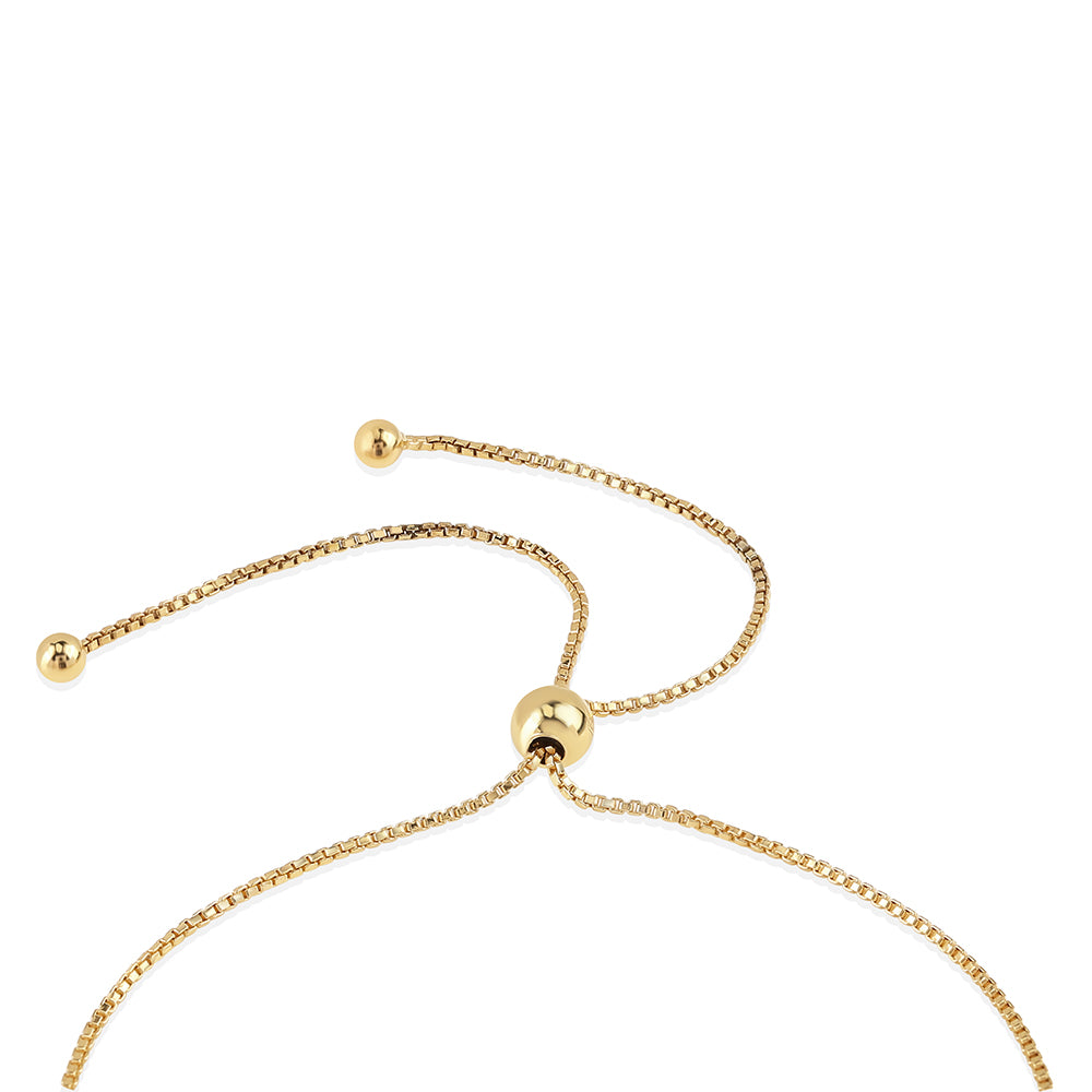 Pozlátený Strieborný Náramok s Modrým Diamantom