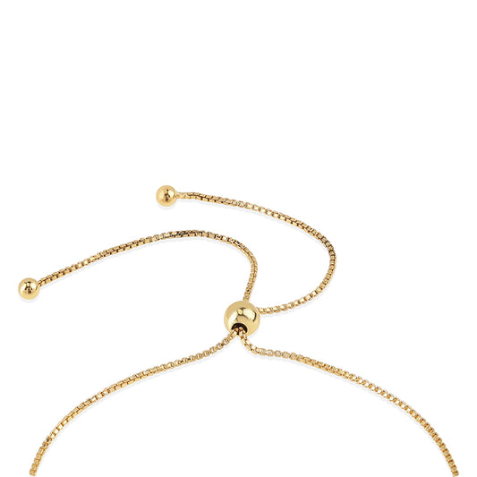 Pozlátený Strieborný Náramok s Modrým Diamantom