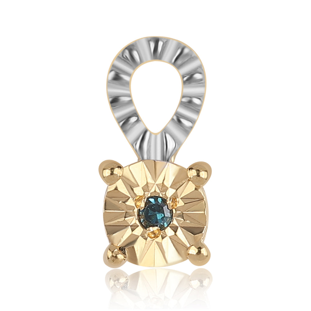 Pozlátené Strieborné Sada s Modrým Diamantom ( Náušnice+Prsteň +Prívesok ) 2 