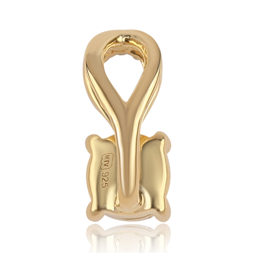 Pozlátené Strieborné Sada s Modrým Diamantom ( Náušnice+Prsteň +Prívesok ) 4 