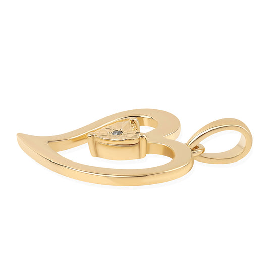 Pozlátený Strieborný Prívesok s Modrým Diamantom