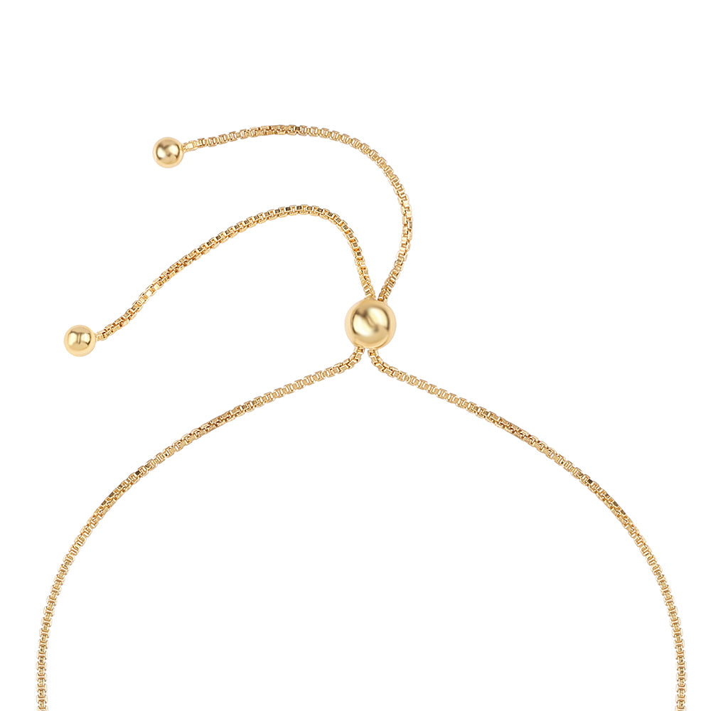 Pozlátený Strieborný Náramok s Modrým Diamantom