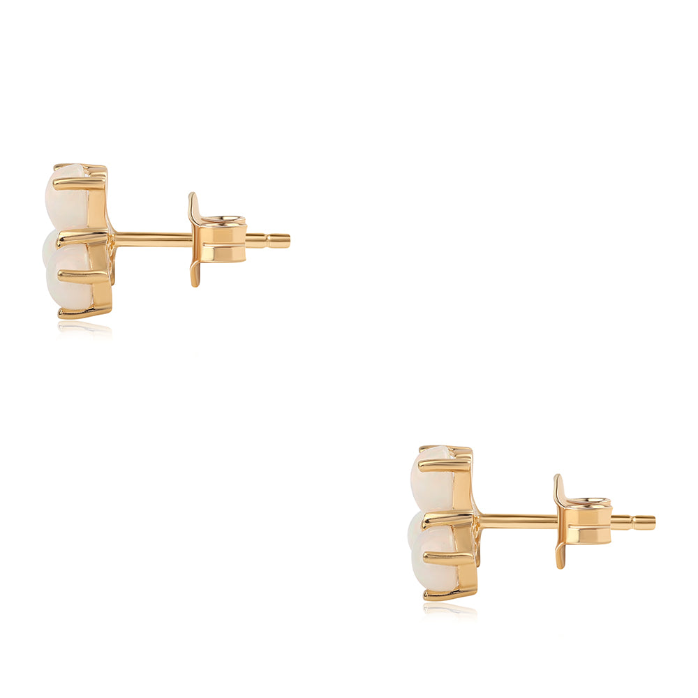 Pozlátené Strieborné Náušnice s Etiópskym Opálom z Lega Dembi 2 