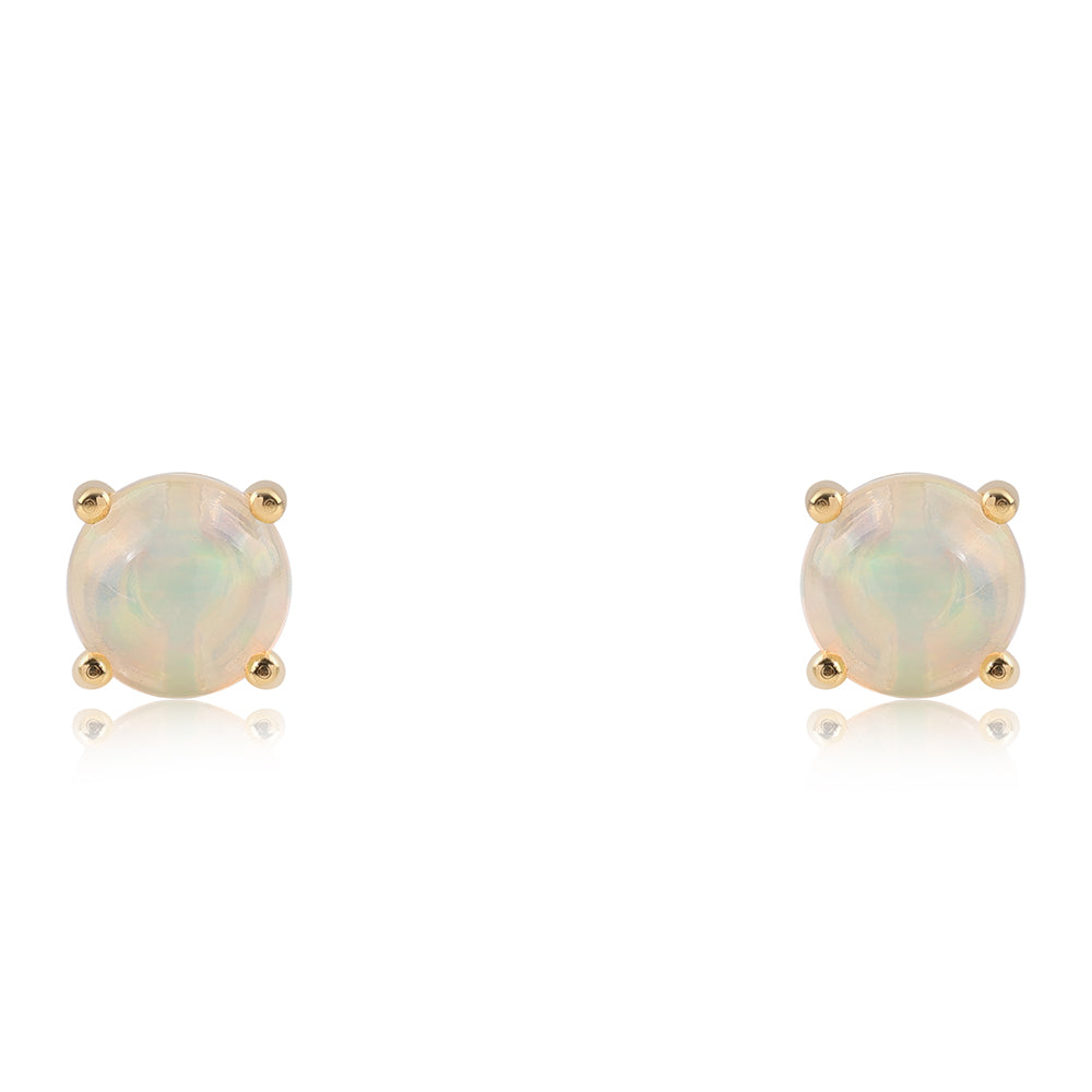 Pozlátené Strieborné Náušnice s Etiópskym Opálom z Lega Dembi