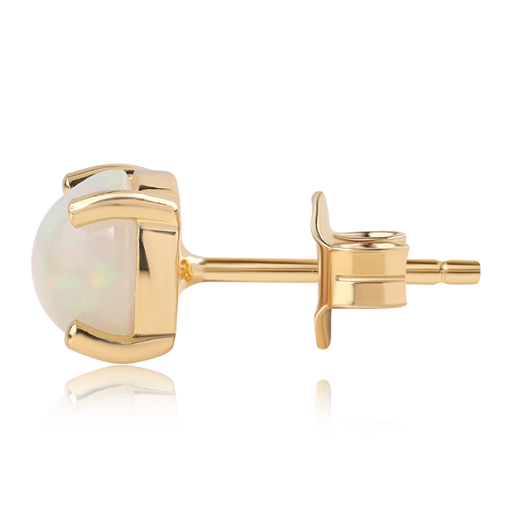 Pozlátené Strieborné Náušnice s Etiópskym Opálom z Lega Dembi