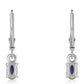Strieborné Náušnice s Austrálskym Modrým Zafírom