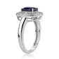 Strieborný Prsteň s Austrálskym Modrým Zafírom a Bielym Topásom