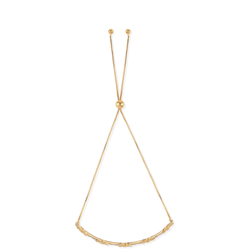 Pozlátený Strieborný Náramok s Červeným Diamantom a Bielym Diamantom 2 