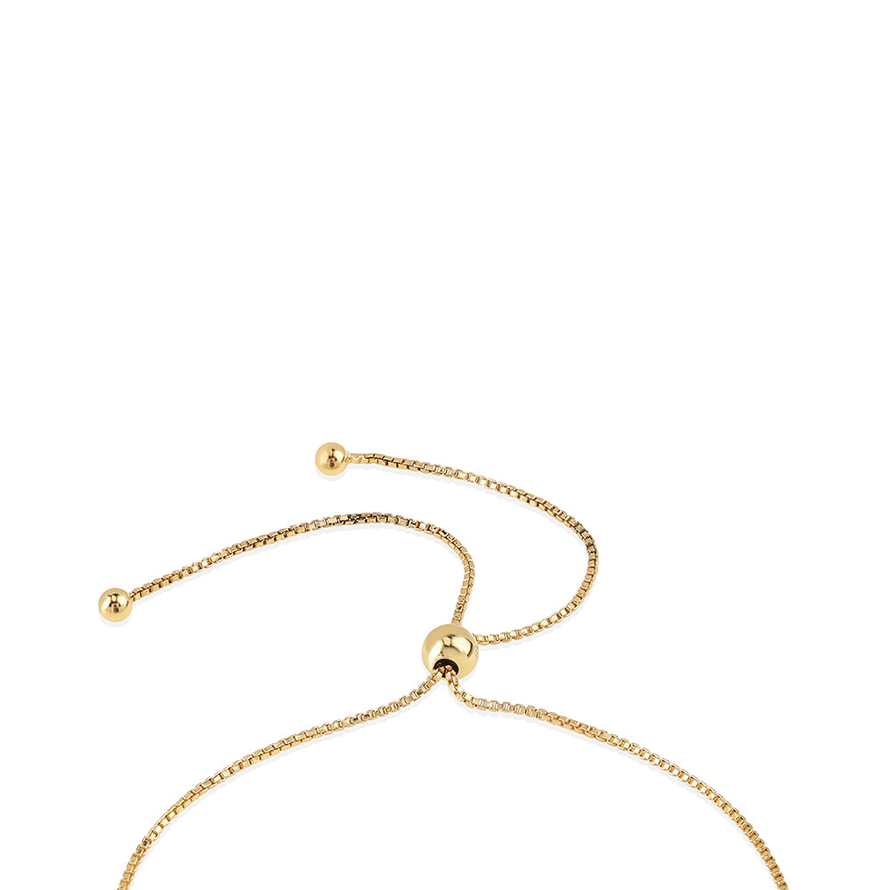 Pozlátený Strieborný Náramok s Červeným Diamantom a Bielym Diamantom 3 